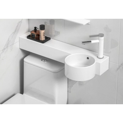 Ceramic Hand Basin White Bathroom Sink 700mm A177 Right